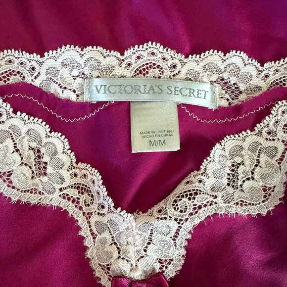 Victoria's Secret Y2K Nightgown Babydoll Satin Lace Chemise Size M - Picture 3 of 5